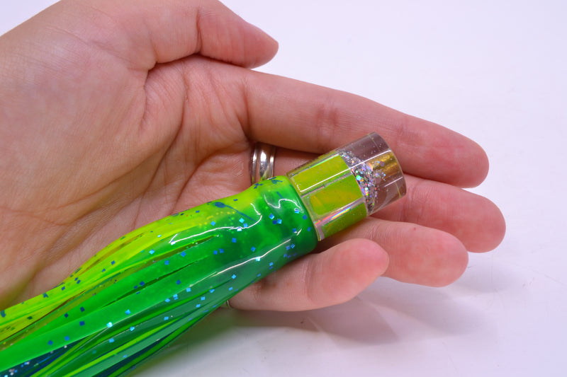 Marlin Magic Lime Green MOP Baby HSAP 4.5" 1.5oz Skirted Mahi