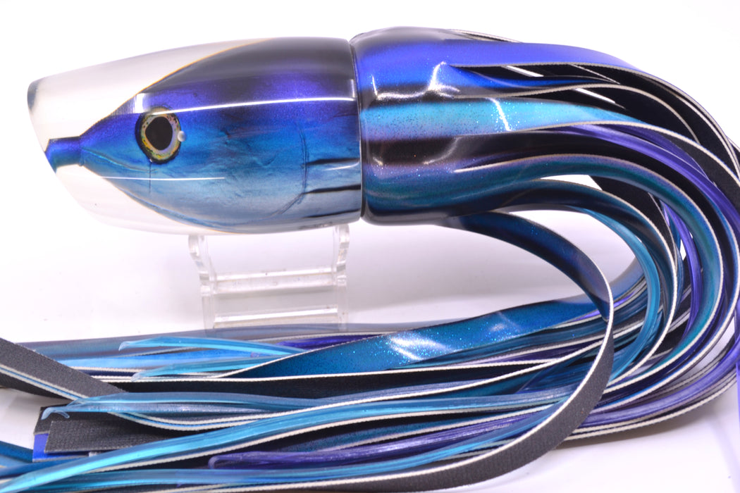 Ali'i Kai Lures Skipjack Fish Head XL Kill Switch 14" 12.8oz Fire Tailz Vinyl Skipjack