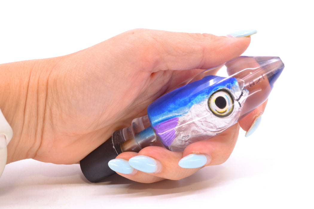 Aloha Lures Blue-Ice Blue Back Purple Fins Deep Six Malolo 9" 5.3oz GZE