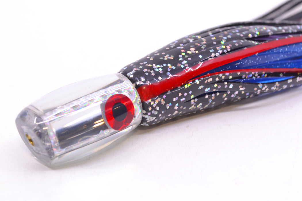 Coggin Lures Clear Mirrored Maui Peanut 5.5" 3oz Skirted Black-Red/Purple-Blue