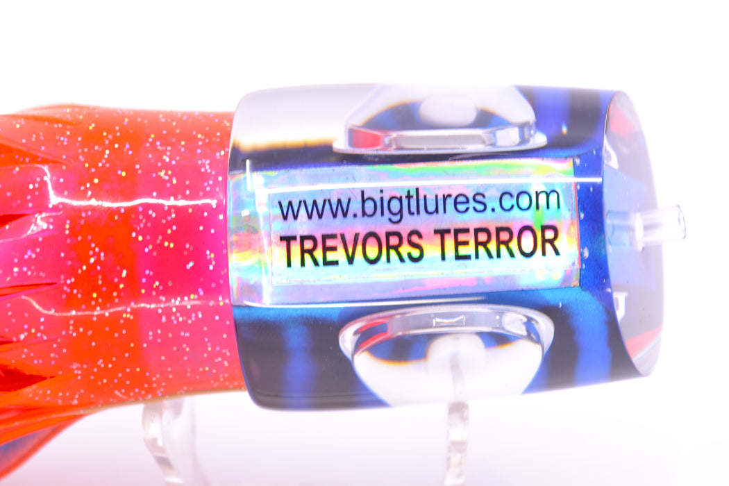 Big T Lures Blue-Silver Rainbow Black Striped Back Trevor's Terror 14" 10.5oz Skirted GZE