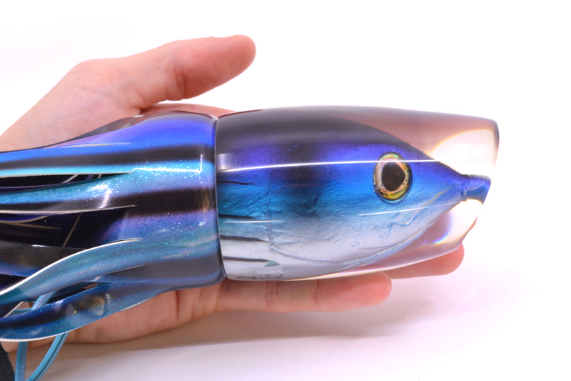 Ali'i Kai Lures Skipjack Fish Head XL Kill Switch 14" 12.8oz Fire Tailz Vinyl Skipjack