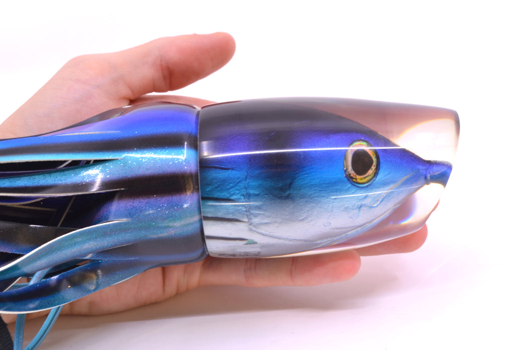 Ali'i Kai Lures Skipjack Fish Head XL Kill Switch 14" 12.8oz Fire Tailz Vinyl Skipjack