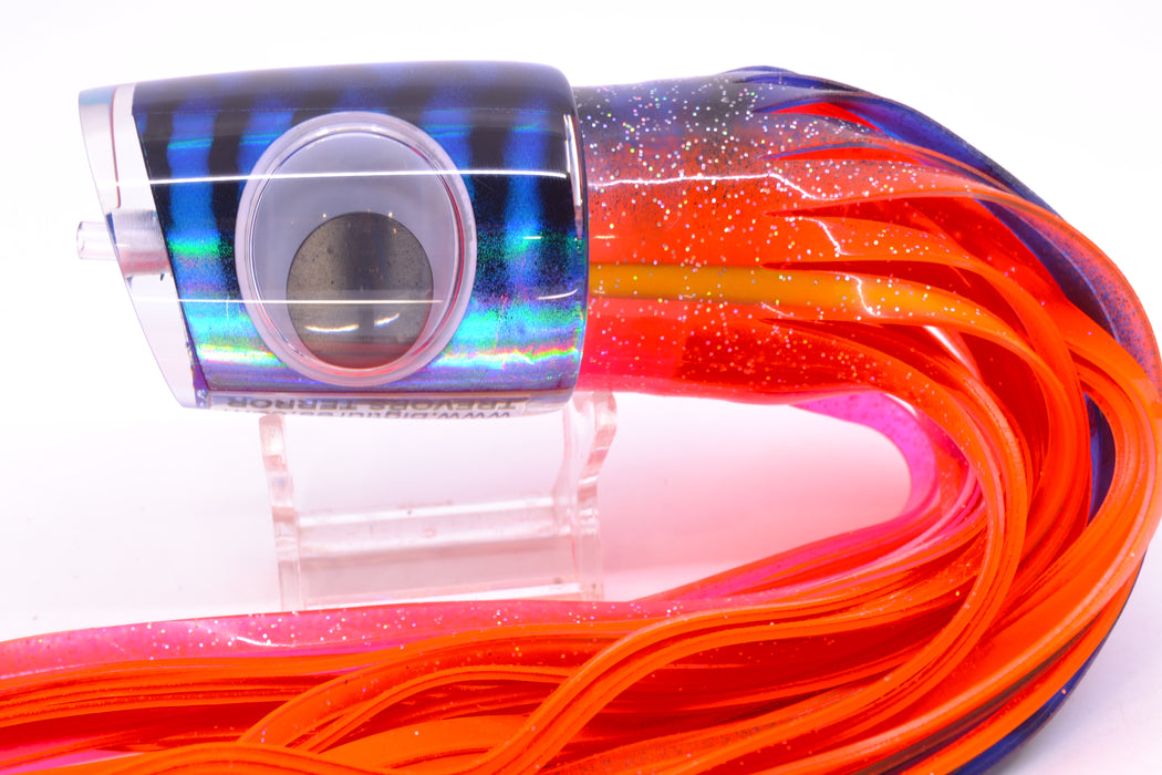 Big T Lures Blue-Silver Rainbow Black Striped Back Trevor's Terror 14" 10.5oz Skirted GZE