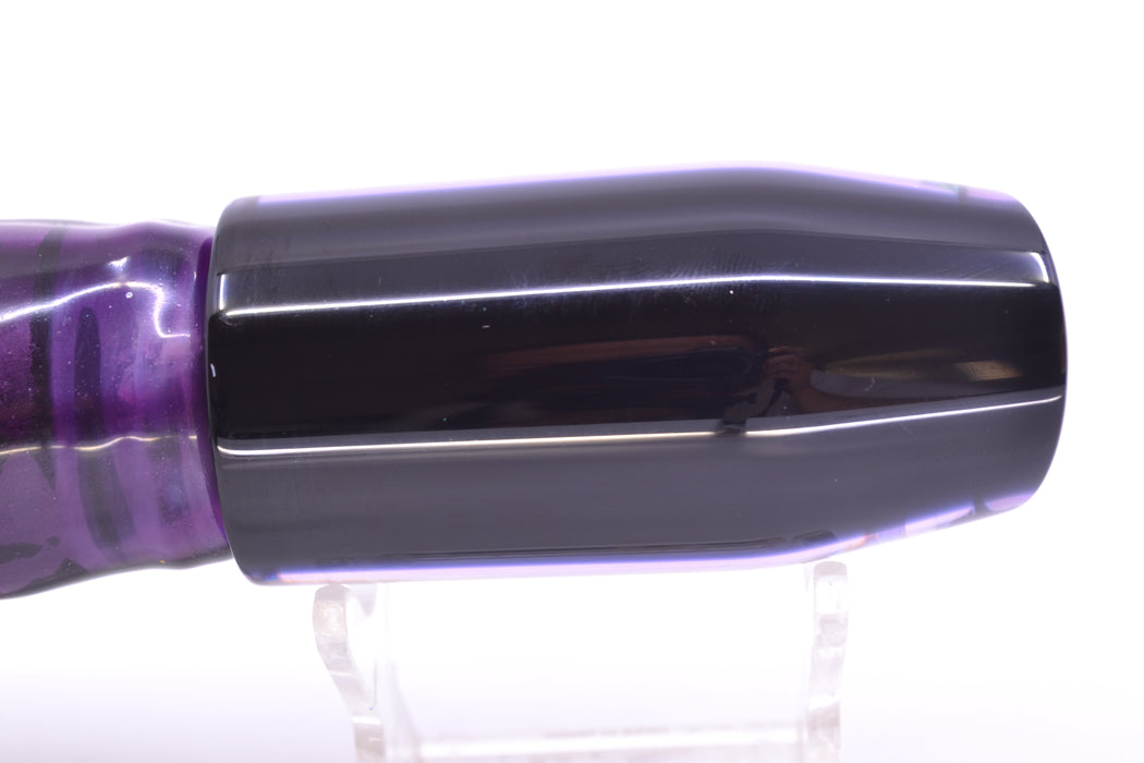 Moyes Lures Skipjack Paua-MOP Black-Purple Back Taxi Eyes Davey Boy 12" 8oz Skirted GZE