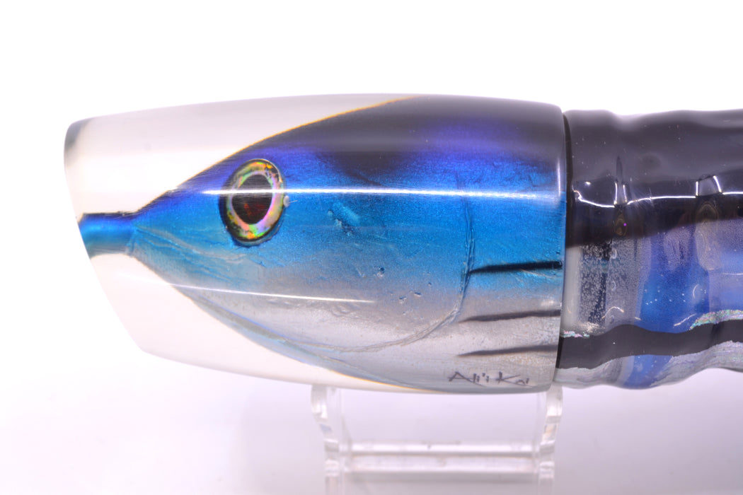 Ali'i Kai Lures Skipjack Fish Head XL Kill Switch 14" 15.8oz Skirted Black Skipjack