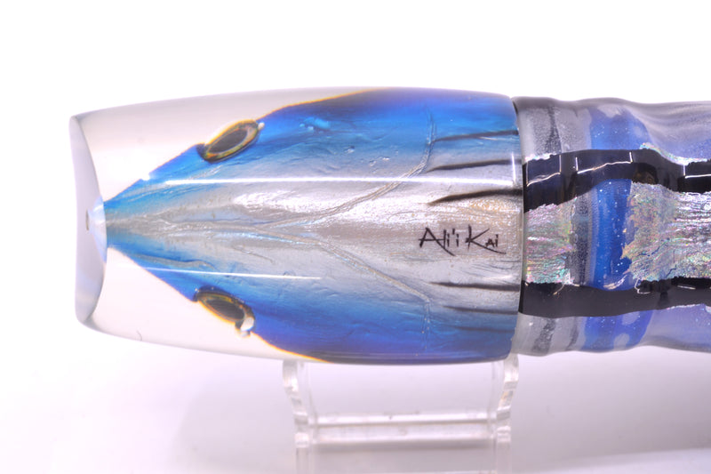 Ali'i Kai Lures Skipjack Fish Head XL Kill Switch 14" 15.8oz Skirted Black Skipjack