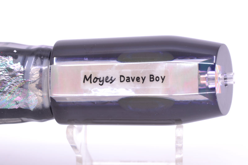 Moyes Lures Skipjack Paua-MOP Black-Purple Back Taxi Eyes Davey Boy 12" 8oz Skirted