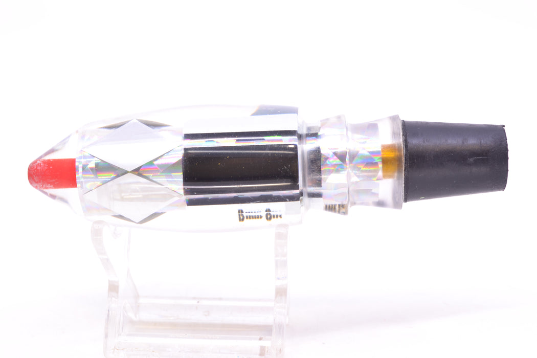 Aloha Lures Clear Mirrored Silver Rainbow Flake Deep Six 9" 4.7oz GZE