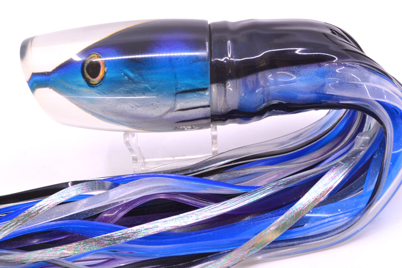 Ali'i Kai Lures Skipjack Fish Head XL Kill Switch 14" 15.8oz Skirted Black Skipjack