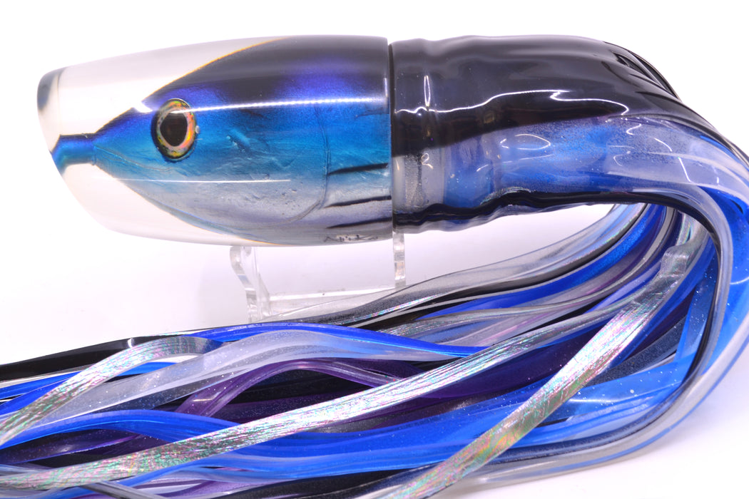 Ali'i Kai Lures Skipjack Fish Head XL Kill Switch 14" 15.8oz Skirted Black Skipjack