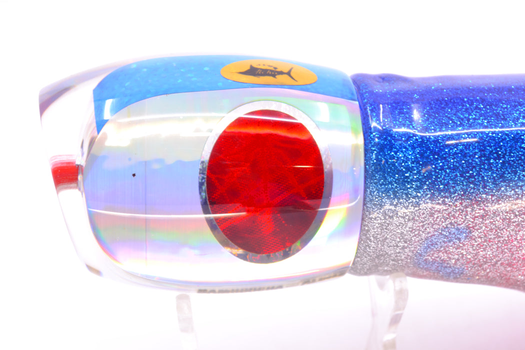 Aloha Lures Silver Rainbow Blue Back Bamboocha 12" 11.5oz Skirted Blue-Silver/Pink