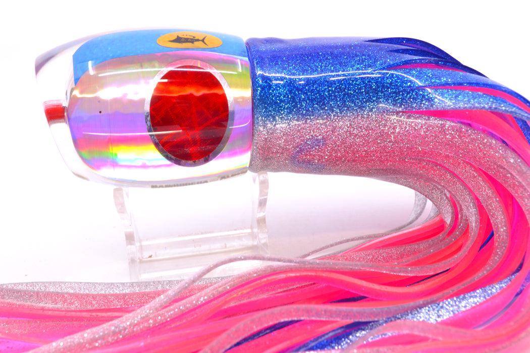 Aloha Lures Silver Rainbow Blue Back Bamboocha 12" 11.5oz Skirted Blue-Silver/Pink