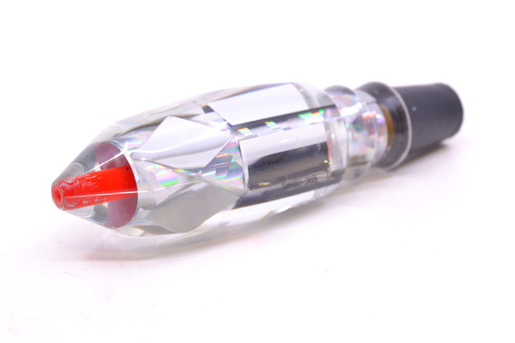 Aloha Lures Clear Mirrored Silver Rainbow Flake Deep Six 9" 4.7oz GZE