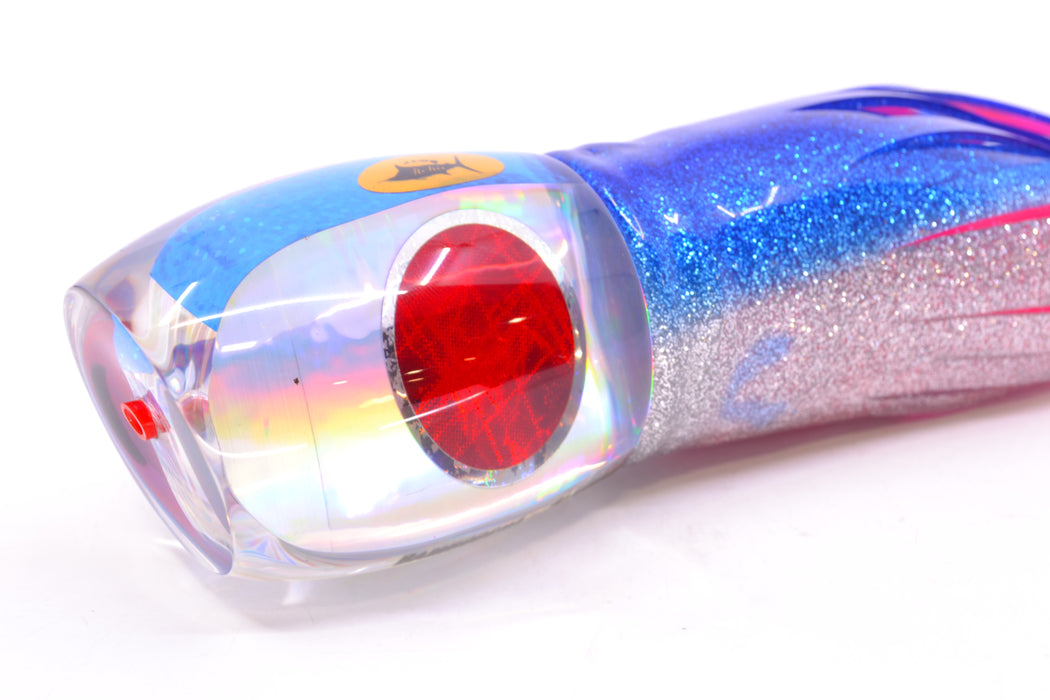 Aloha Lures Silver Rainbow Blue Back Bamboocha 12" 11.5oz Skirted Blue-Silver/Pink