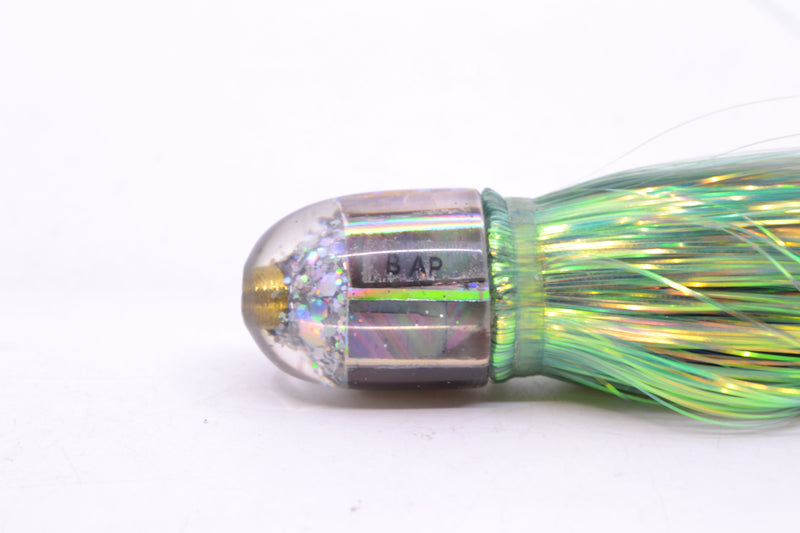 Marlin Magic Tahitian MOP Baby AP Bullet 4.5" 1.5oz Flashabou Olive/Black