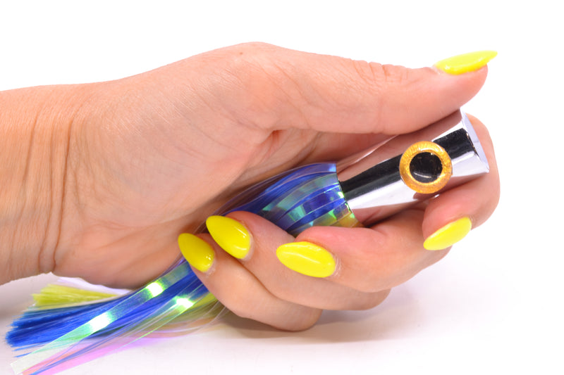 Iland Lures Blue-Chartreuse Flash Hair Chrome Head Sailure 5.5" 0.5oz SA300F-BL/CH