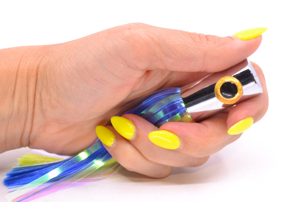 Iland Lures Blue-Chartreuse Flash Hair Chrome Head Sailure 5.5" 0.5oz SA300F-BL/CH