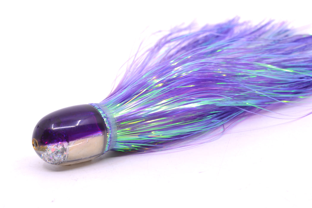 Marlin Magic White Awabi Purple Back Baby AP Bullet 4.5" 1.5oz Flashabou Purple/White GZE