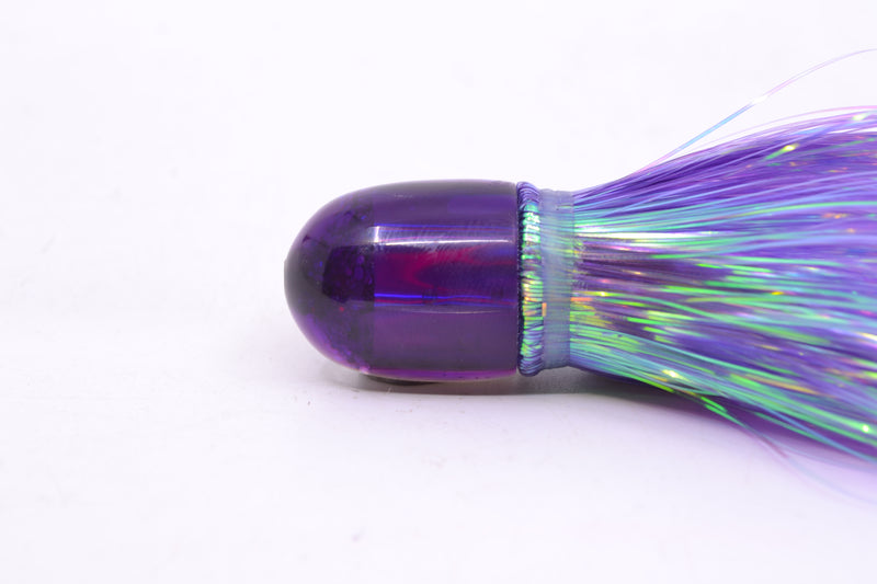 Marlin Magic White Awabi Purple Back Baby AP Bullet 4.5" 1.5oz Flashabou Purple/White