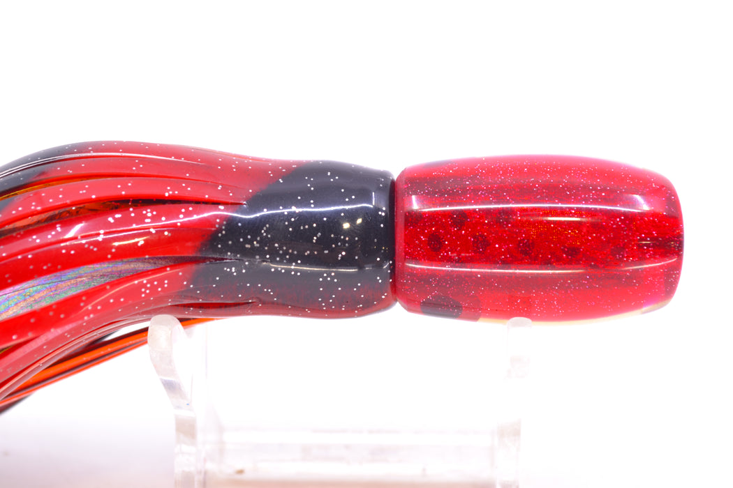 Coggin Lures Golden MOP Red Back Maui Peanut 5.5" 3oz Skirted Black & Red Bars