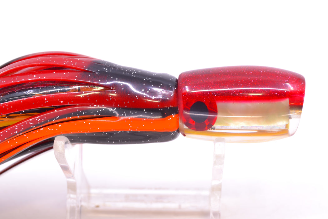 Coggin Lures Golden MOP Red Back Maui Peanut 5.5" 3oz Skirted Black & Red Bars