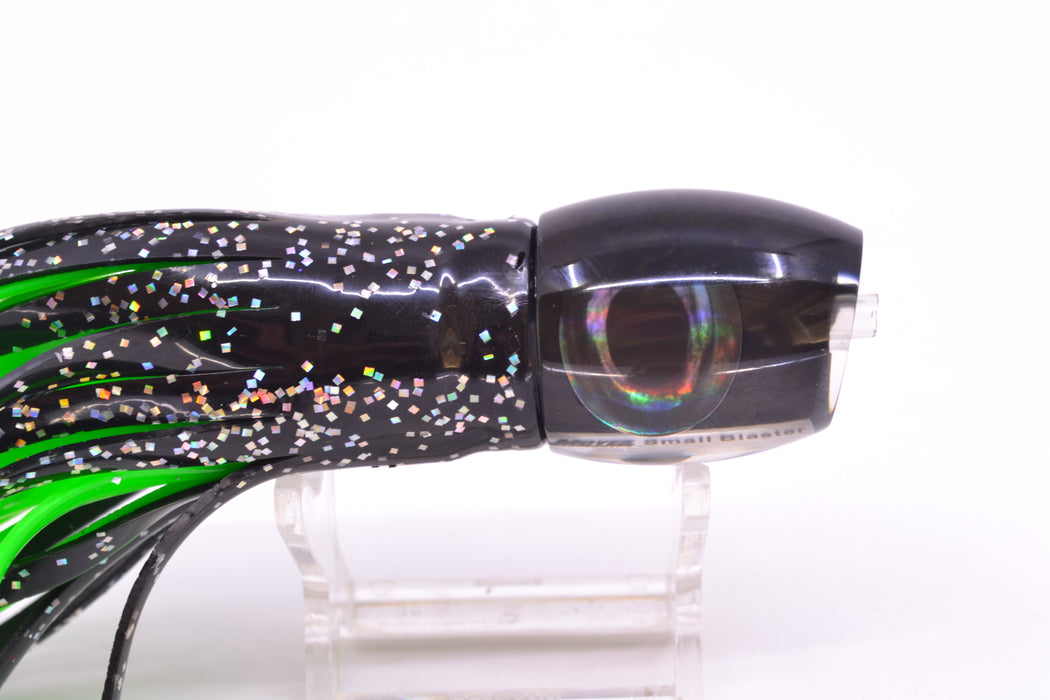 Moyes Lures Black Pearl Black Back NEW Small Blaster 9" 4.5oz Skirted Black/Green