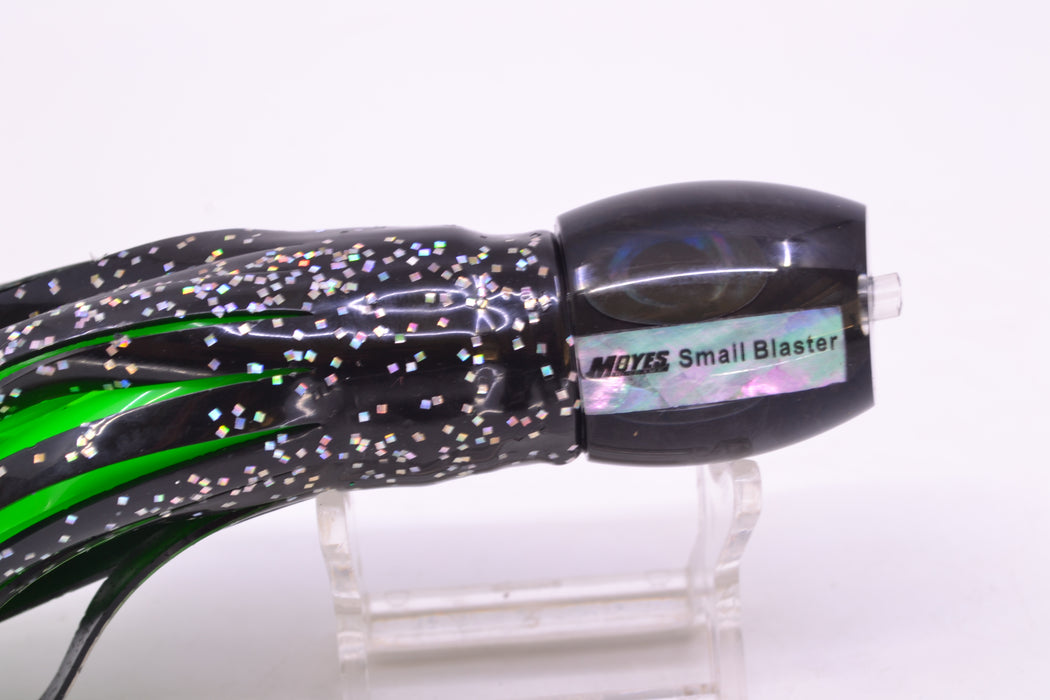 Moyes Lures Black Pearl Black Back NEW Small Blaster 9" 4.5oz Skirted Black/Green
