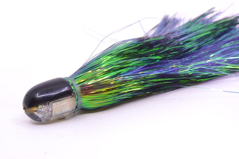 Marlin Magic White Awabi Black Back Baby AP Bullet 4.5" 1.5oz Flashabou Black/Purple