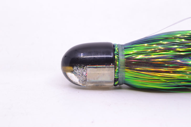 Marlin Magic White Awabi Black Back Baby AP Bullet 4.5" 1.5oz Flashabou Black/Purple