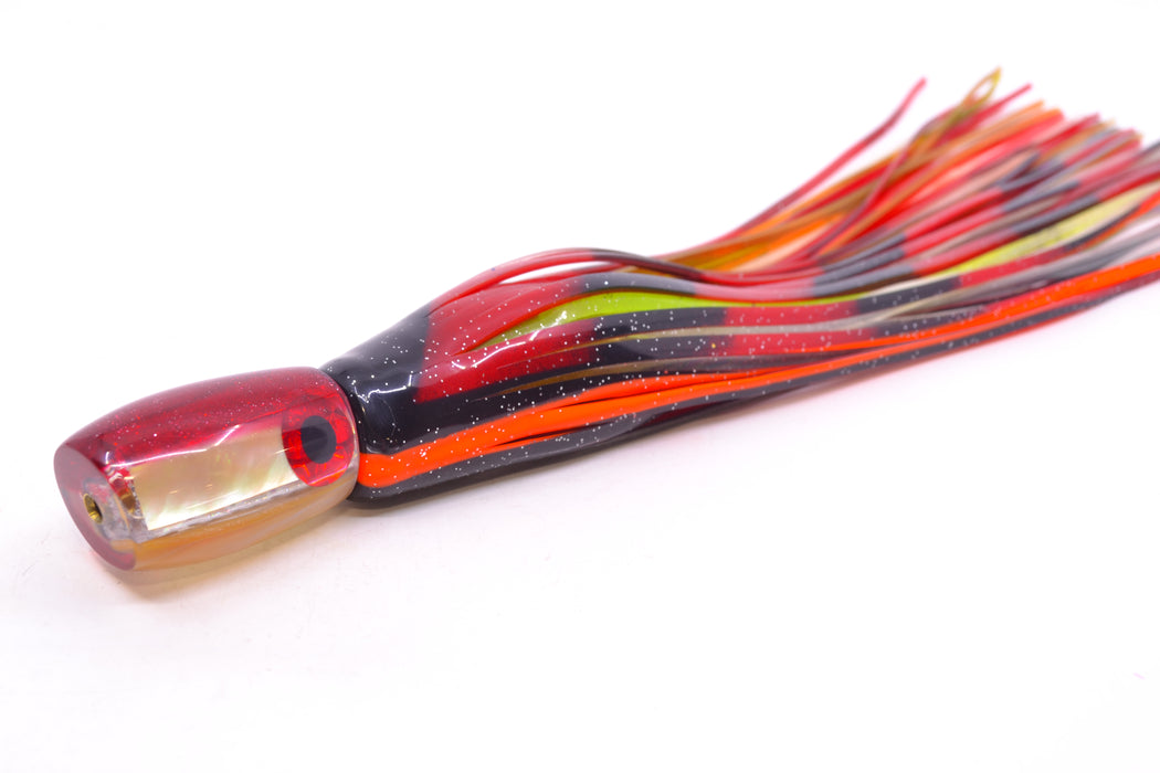 Coggin Lures Golden MOP Red Back Maui Peanut 5.5" 3oz Skirted Black & Red Bars