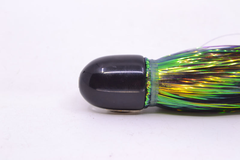 Marlin Magic White Awabi Black Back Baby AP Bullet 4.5" 1.5oz Flashabou Black/Purple