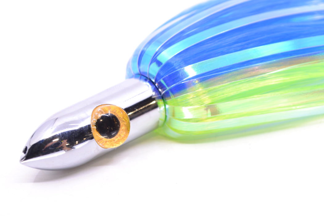 Iland Lures Blue-Chartreuse Flash Hair Chrome Head Jr. Ilander 6.75" 1.75oz JR450F-BL/CH