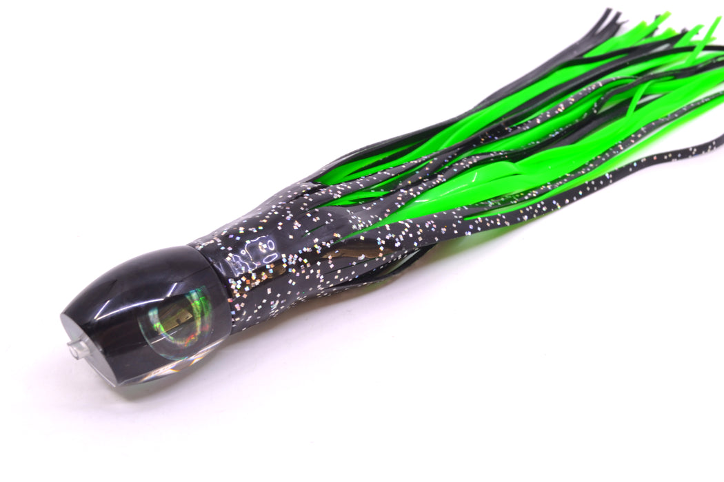 Moyes Lures Black Pearl Black Back NEW Small Blaster 9" 4.5oz Skirted Black/Green