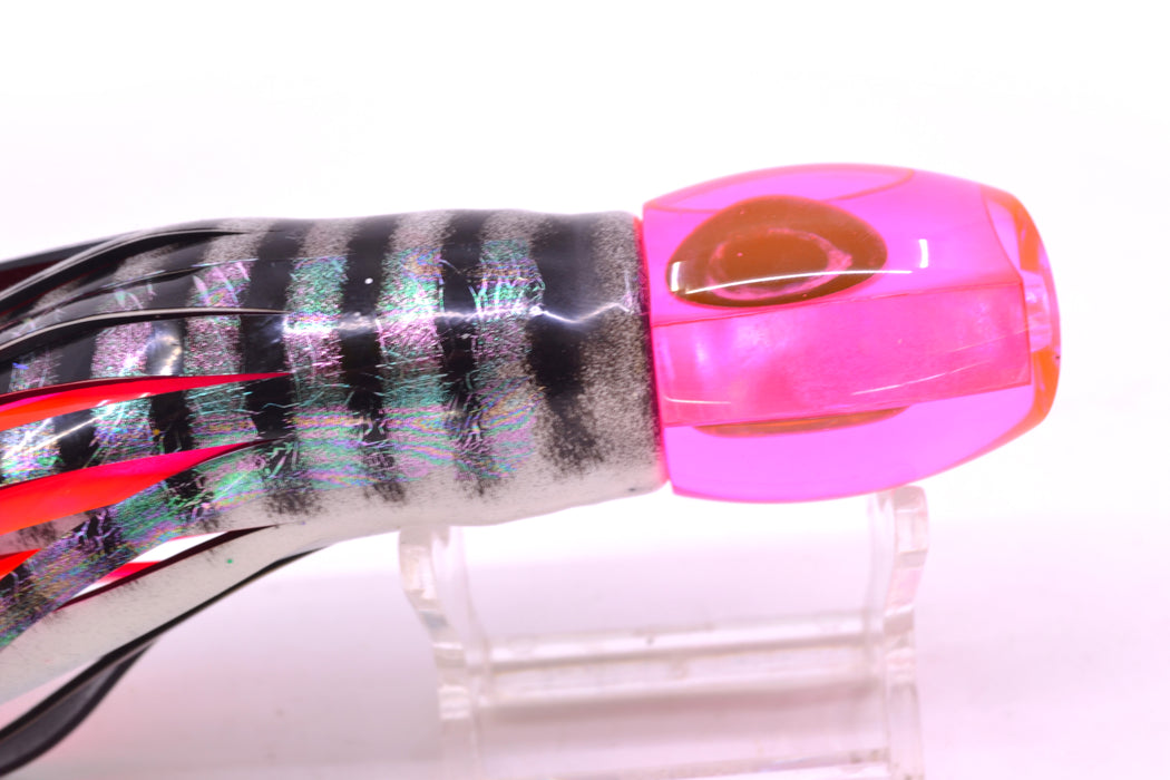 Moyes Lures Pink MOP Taxi Eyes NEW Small Blaster 9" 4.5oz Skirted White Aurora-Black/Pink