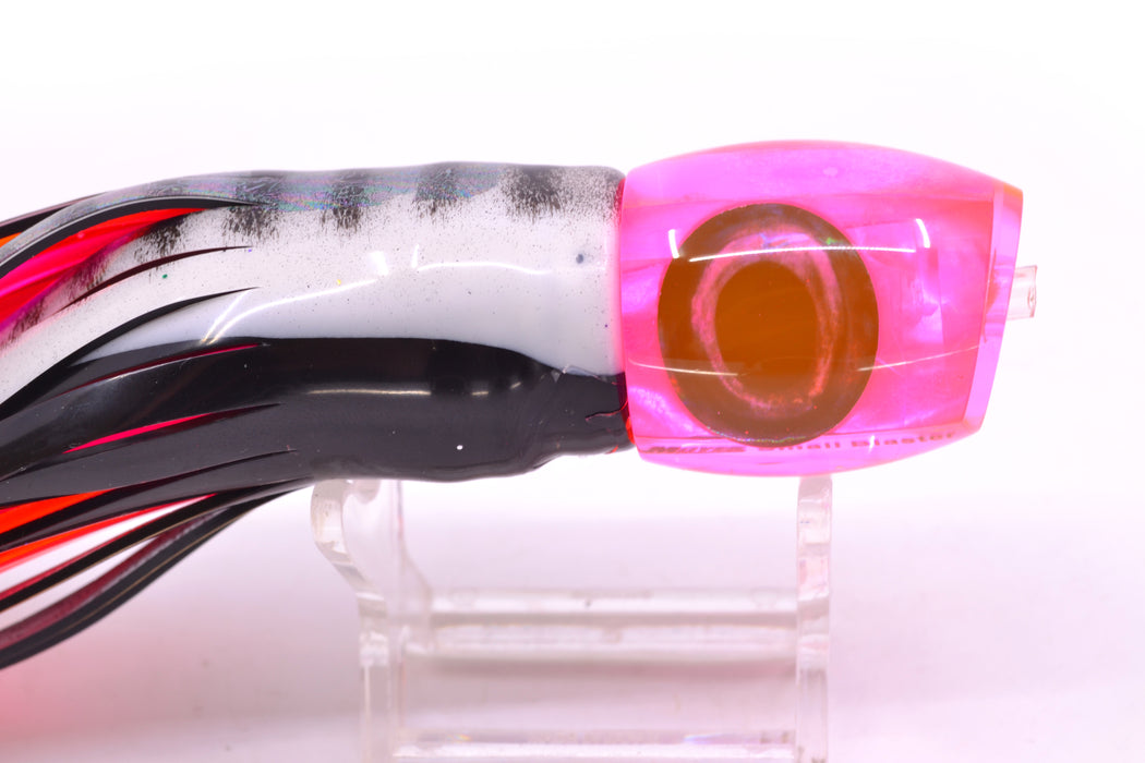 Moyes Lures Pink MOP Taxi Eyes NEW Small Blaster 9" 4.5oz Skirted White Aurora-Black/Pink