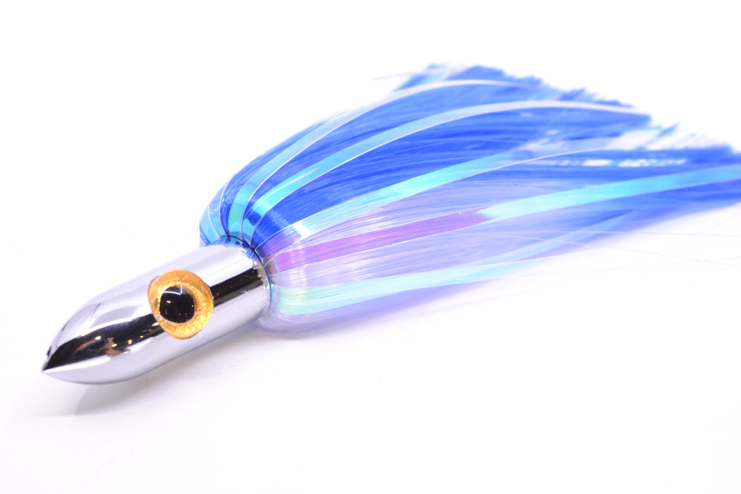 Iland Lures Blue-"Marlin" Flash Hair Chrome Head Jr. Ilander 6.75" 1.75oz JR450F-BL/MAR