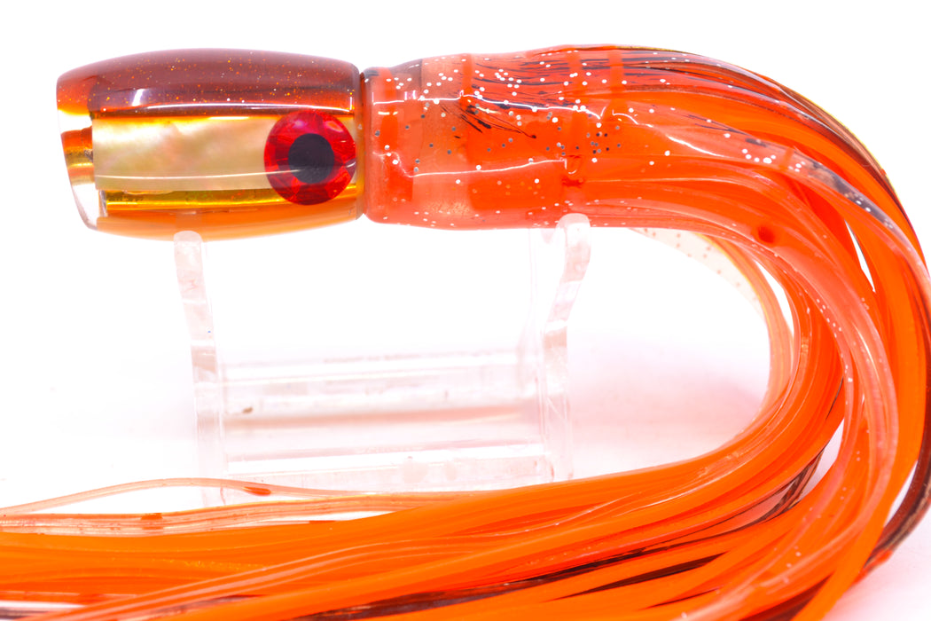 Coggin Lures Golden MOP Root Beer Back Maui Peanut 5.5" 3oz Skirted Root Beer-Petrolero