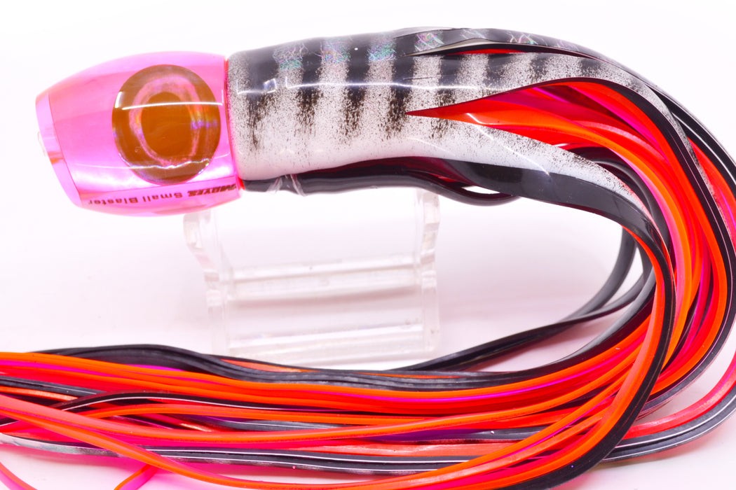 Moyes Lures Pink MOP Taxi Eyes NEW Small Blaster 9" 4.5oz Skirted White Aurora-Black/Pink