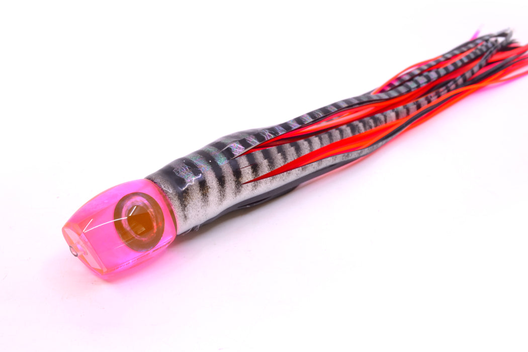 Moyes Lures Pink MOP Taxi Eyes NEW Small Blaster 9" 4.5oz Skirted White Aurora-Black/Pink