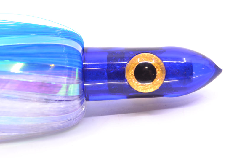 Iland Lures Blue-"Marlin" Flash Hair Blue Head Jr. Ilander 6.75" 1.75oz JR451F-EBL/EWH