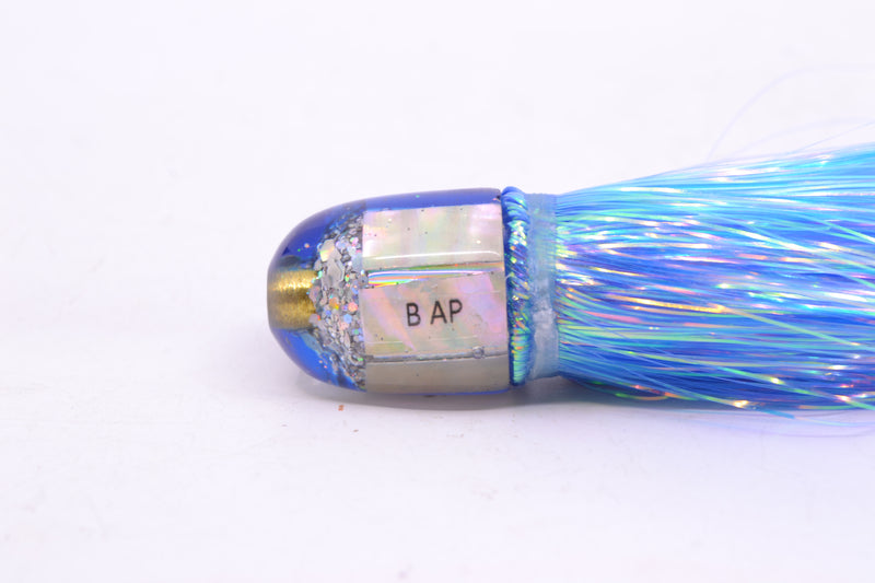 Marlin Magic White Awabi Blue Back Baby AP Bullet 4.5" 1.5oz Flashabou Blue/White