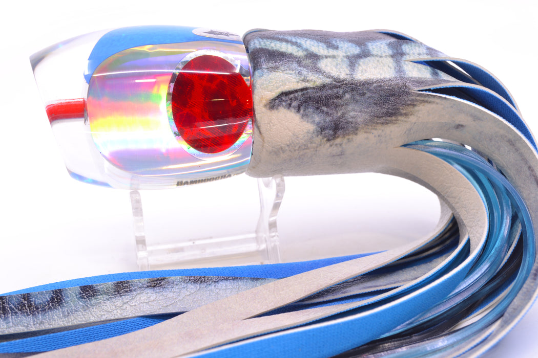 Aloha Lures Silver Rainbow Blue Rainbow Back Bamboocha 12" 8.5oz ALV Vinyl Wahoo