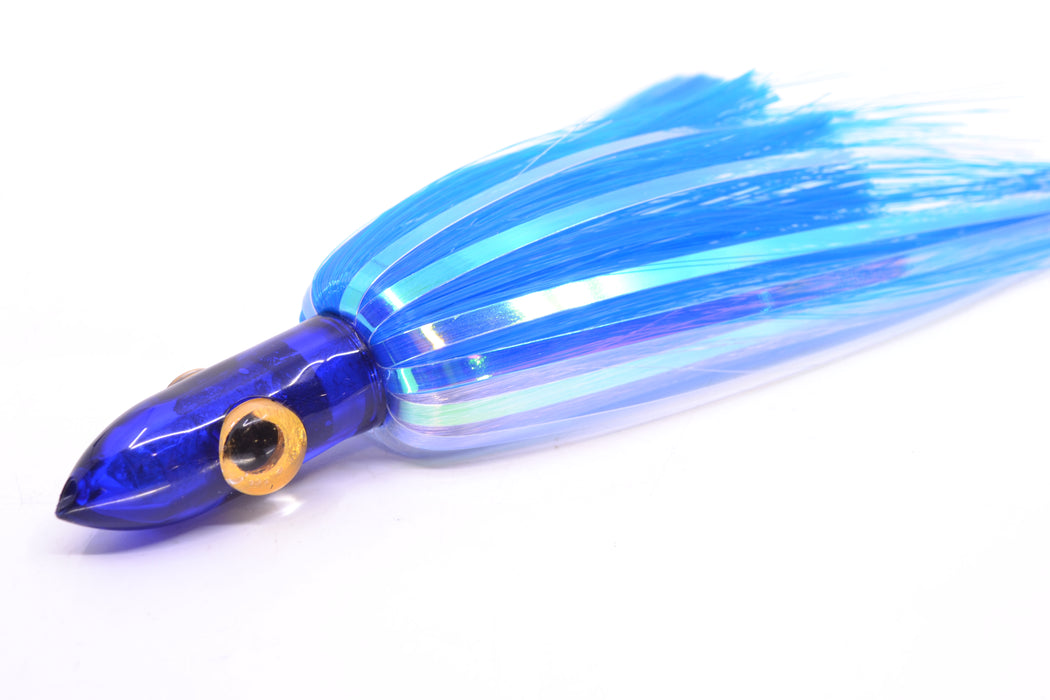 Iland Lures Blue-"Marlin" Flash Hair Blue Head Jr. Ilander 6.75" 1.75oz JR451F-EBL/EWH
