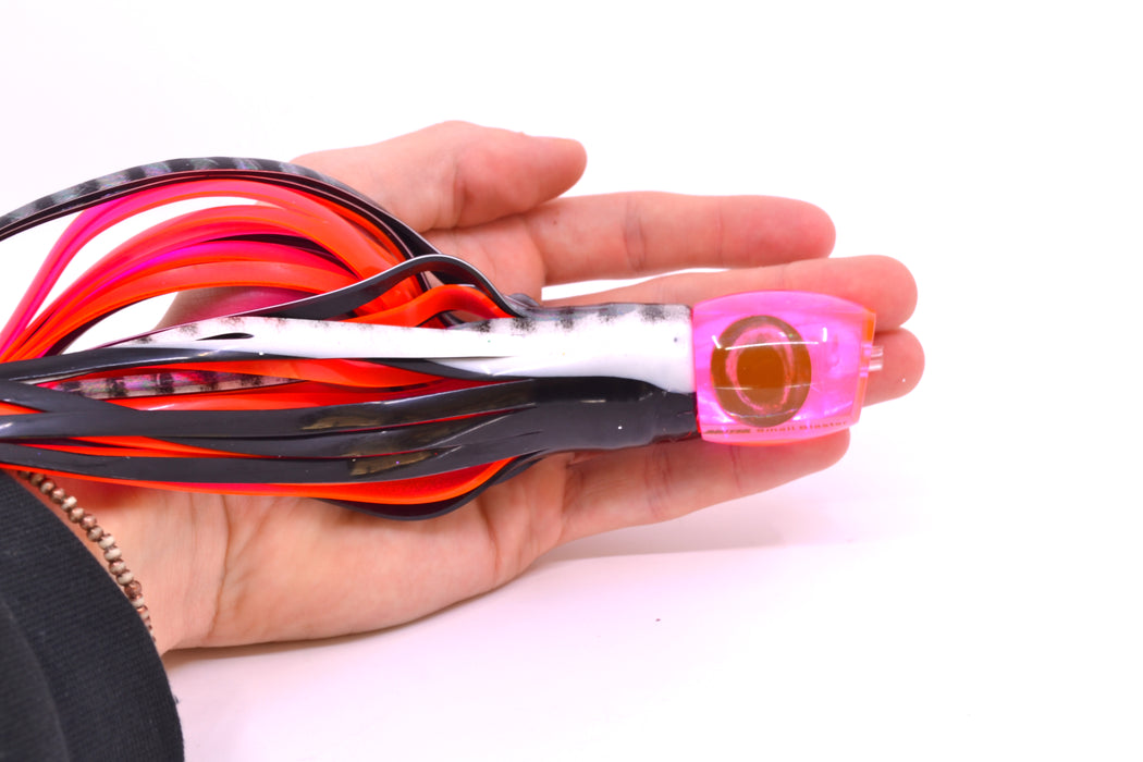 Moyes Lures Pink MOP Taxi Eyes NEW Small Blaster 9" 4.5oz Skirted White Aurora-Black/Pink