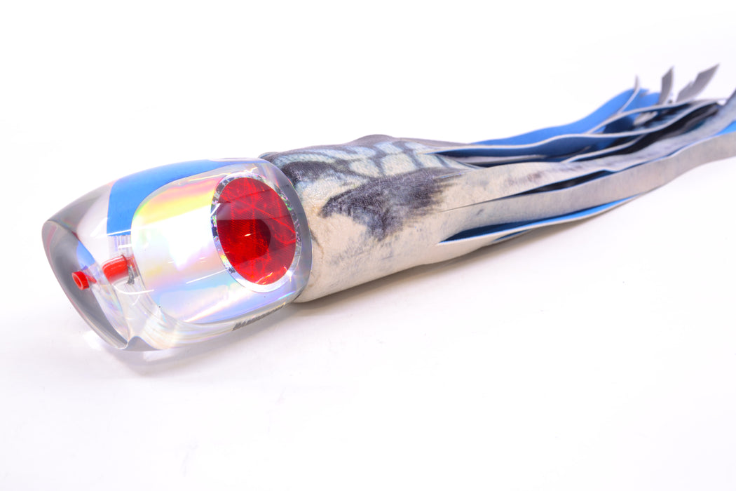 Aloha Lures Silver Rainbow Blue Rainbow Back Bamboocha 12" 8.5oz ALV Vinyl Wahoo