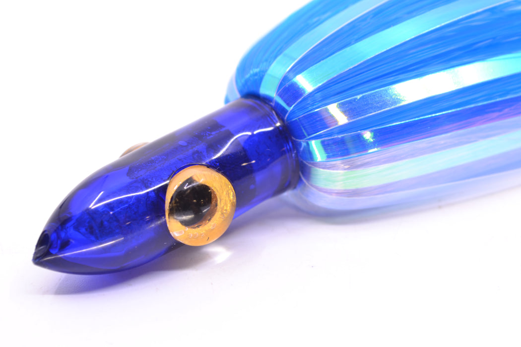 Iland Lures Blue-"Marlin" Flash Hair Blue Head Jr. Ilander 6.75" 1.75oz JR451F-EBL/EWH