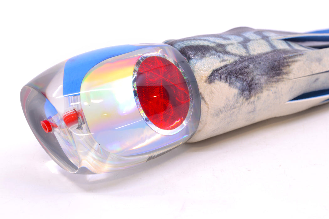 Aloha Lures Silver Rainbow Blue Rainbow Back Bamboocha 12" 8.5oz ALV Vinyl Wahoo