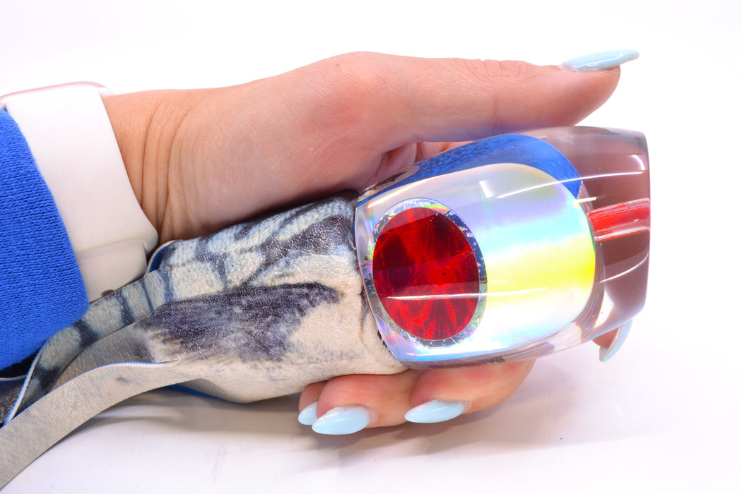Aloha Lures Silver Rainbow Blue Rainbow Back Bamboocha 12" 8.5oz ALV Vinyl Wahoo