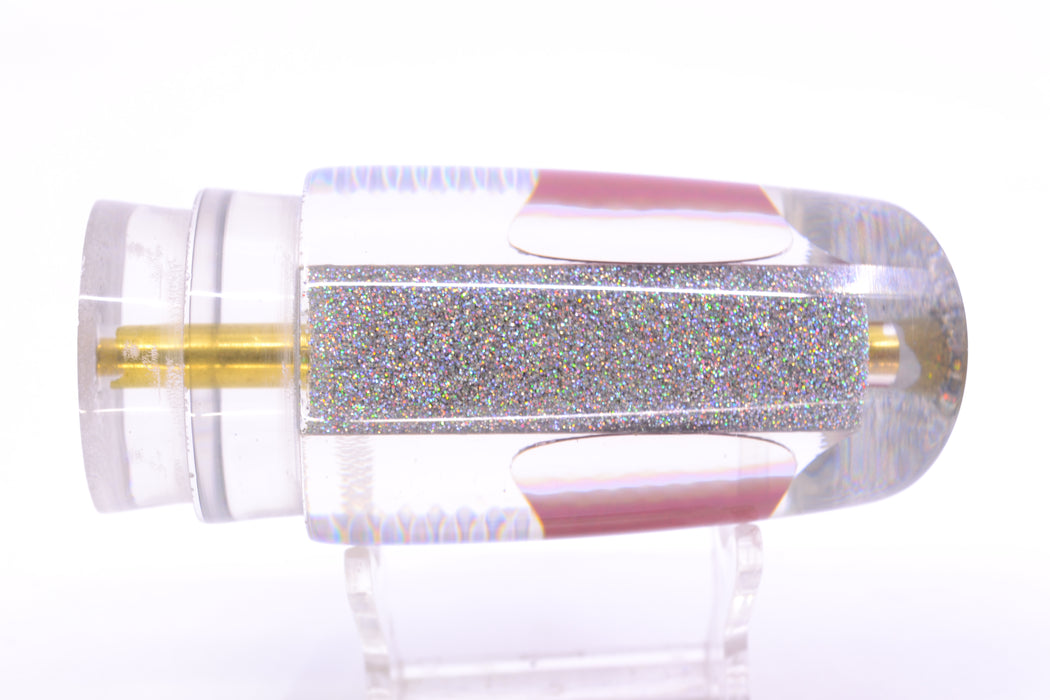 Koya Lures Ice Rainbow Scale Silver Glitter Pearl Red Eyes Straight Runner 12" 5.8oz